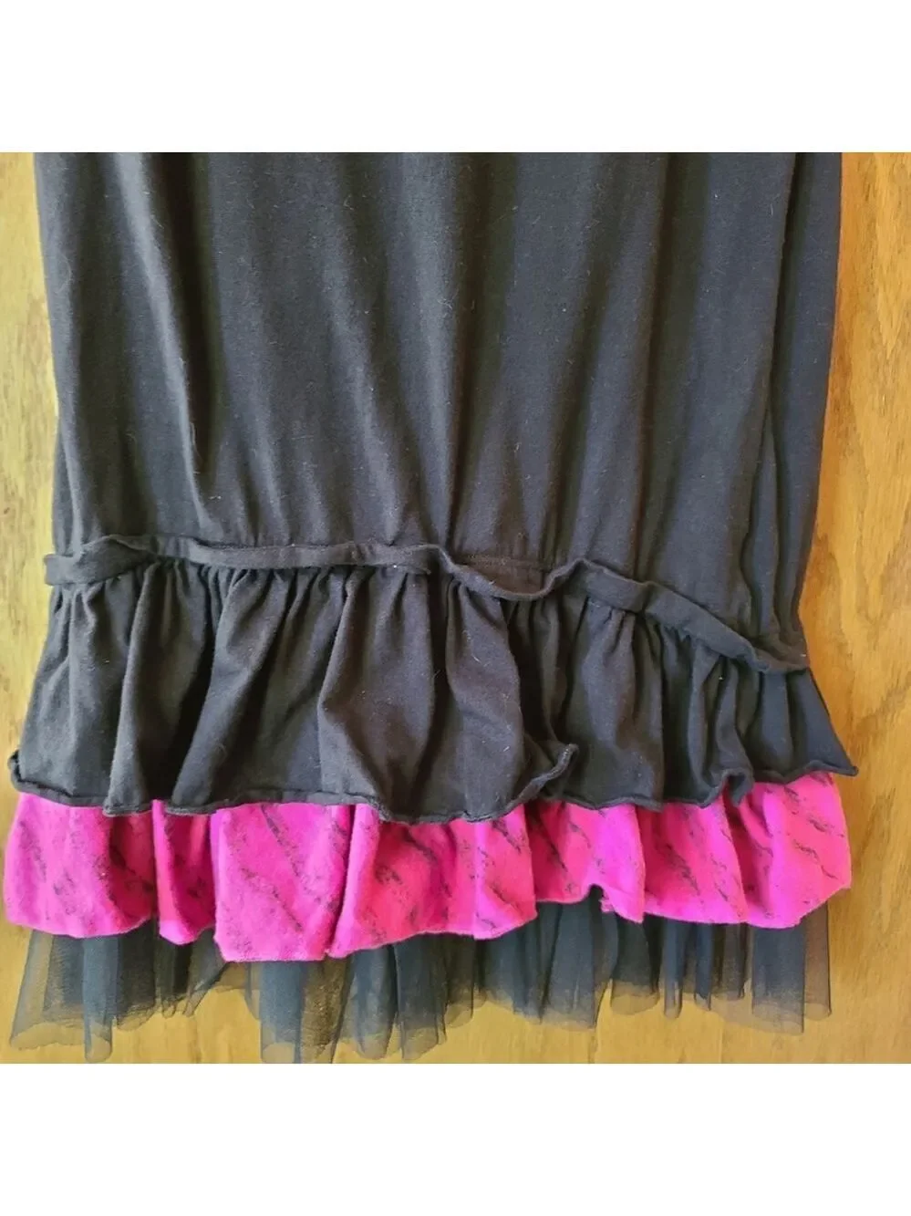 D-Signed Disney Dress XL Black Pink Ruffle
